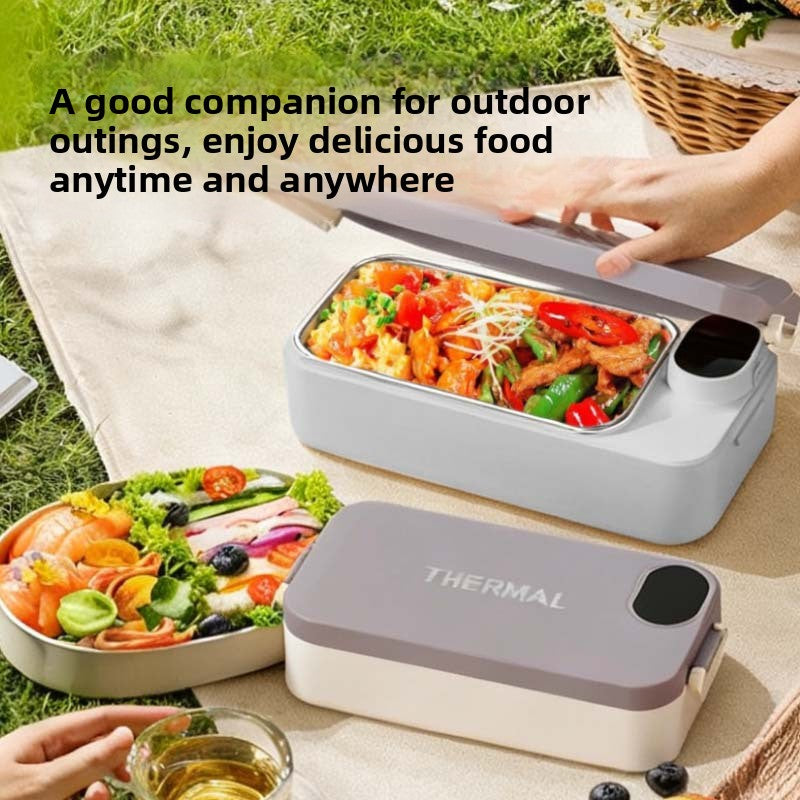Heated Lunch Box Stainless Steel Portable Food Warmer