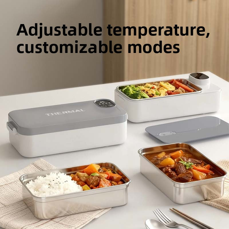 Heated Lunch Box Stainless Steel Portable Food Warmer